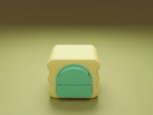 Stylized Bed Side Box 3D Model