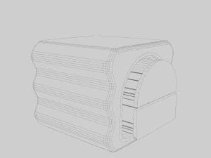 Stylized Bed Side Box 3D Model