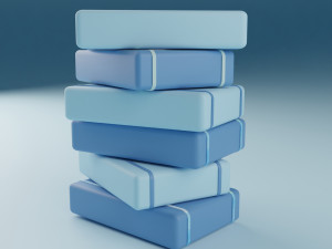 Smiley Stylized Box Model 3D