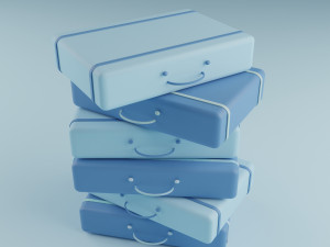 Smiley Stylized Box Model 3D