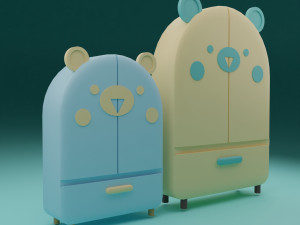 Stylized Teddy Cupboard 3D 모델