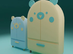 Stylized Teddy Cupboard 3D Model