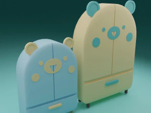 Stylized Teddy Cupboard 3D Model