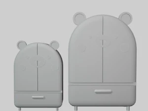 Stylized Teddy Cupboard 3D Model
