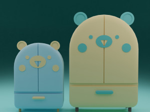 Stylized Teddy Cupboard 3D मॉडल