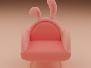 Stylized Bunny chair 3D Model
