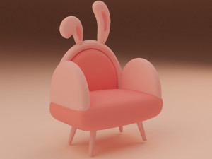 Stylized Bunny chair 3D Model
