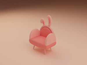 Stylized Bunny chair 3D Model