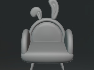 Stylized Bunny chair 3D Model