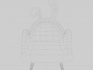 Stylized Bunny chair 3D Model