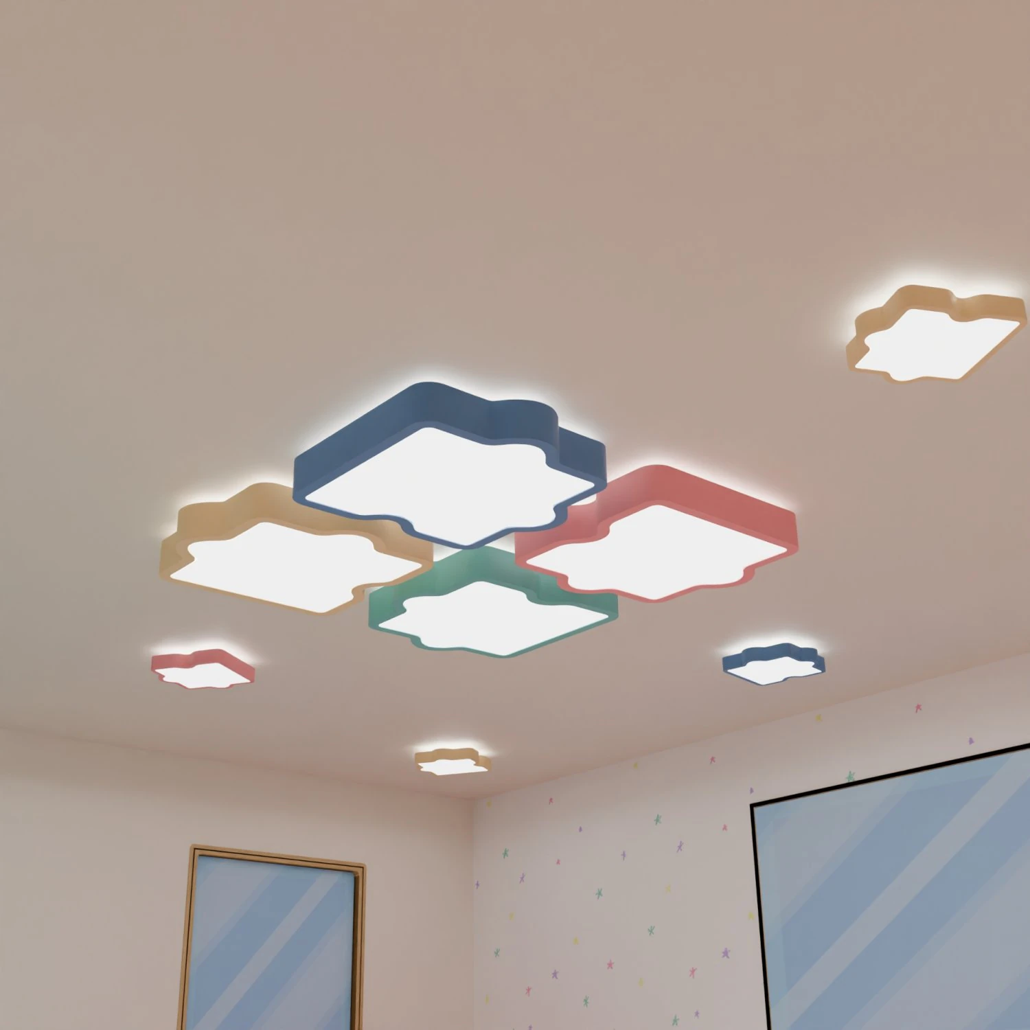 Puzzel Roof Light 3D Model .c4d .max .obj .3ds .fbx .stl .blend 