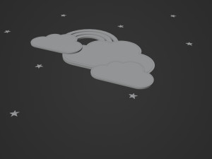 Rainbow and stars roof light Modèle 3D