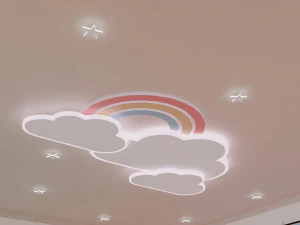 彩虹和星星屋顶灯 3D 模型