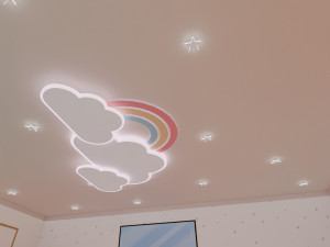 Rainbow and stars roof light Modèle 3D