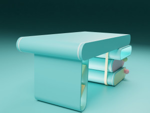 Stylized Writting Table 3D मॉडल
