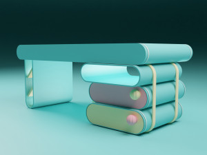 Stylized Writting Table Modelo 3D