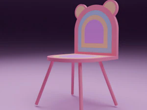 Stylized children chair 3D Model