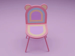 Stylized children chair 3D Model