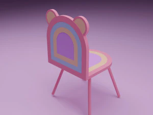 Stylized children chair 3D Model