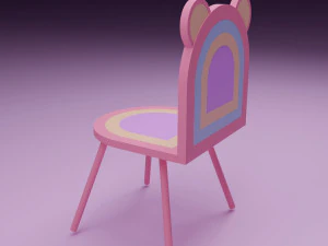 Stylized children chair 3D Model
