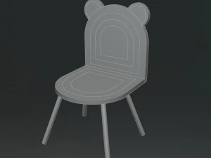 Stylized children chair 3D Model
