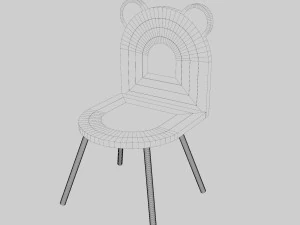 Stylized children chair 3D Model