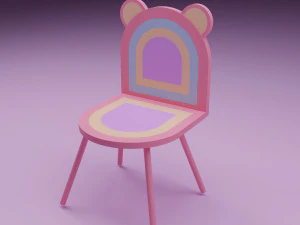 Stylized children chair 3D Model