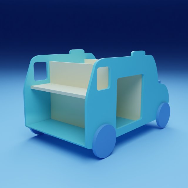 Stylized Book shelf Modèle 3D .c4d .max .obj .3ds .fbx .stl .blend 