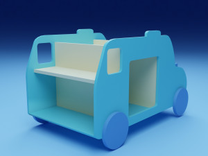 Stylized Book shelf 3D Model