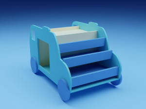 Stylized Book shelf Modèle 3D
