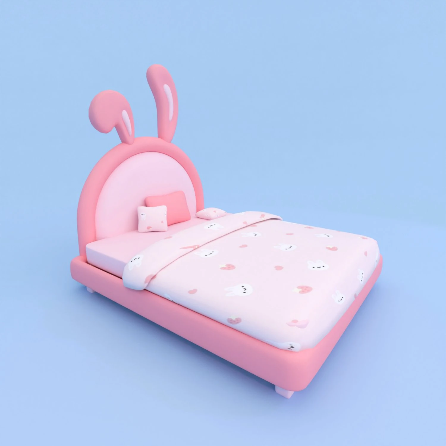 Bunny Bed 3D Model .c4d .max .obj .3ds .fbx .stl .blend 