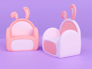 Bunny Sofa 3D Model