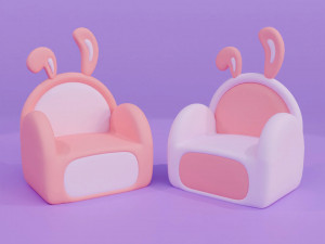 Bunny Sofa 3D Model