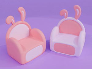 Bunny Sofa 3D Model