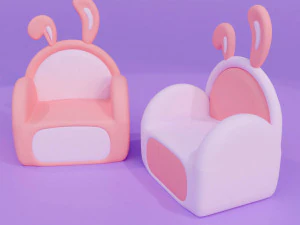 Bunny Sofa 3D Model