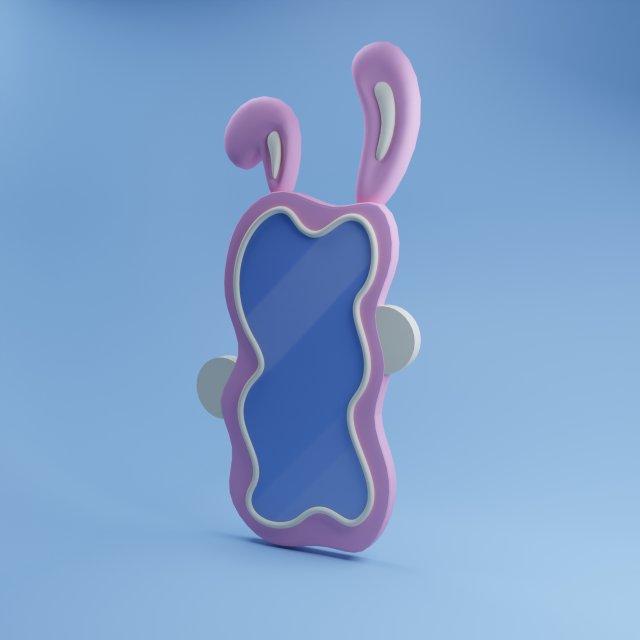 Stylized Bunny Mirror 3Dモデル .c4d .max .obj .3ds .fbx .stl .blend 