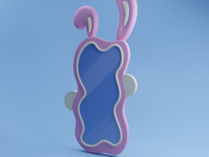 Stylized Bunny Mirror 3D Model