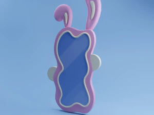 양식화된 토끼 거울 3D 모델