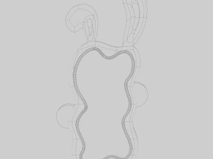 Stylized Bunny Mirror 3D Model