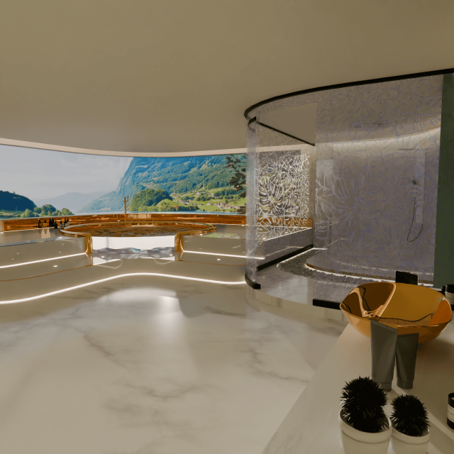 Modern Luxury Bathroom 3D मॉडल .c4d .max .obj .3ds .fbx .stl .blend 