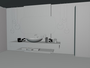 Modern Luxury Bathroom 3D मॉडल