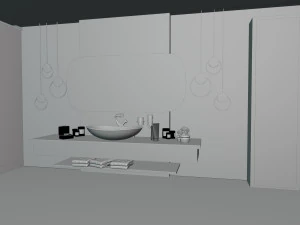 Modern Luxury Bathroom 3D Model