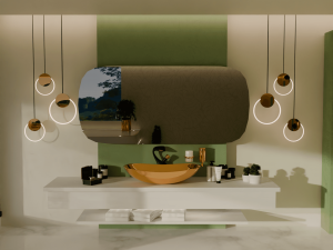 Wash basin area in bathroom 3D Model
