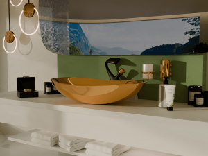 Wash basin area in bathroom 3D Model