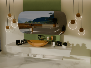 Wash basin area in bathroom 3D Model