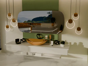 Wash basin area in bathroom 3D Model