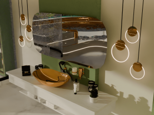 Wash basin area in bathroom 3D Model
