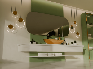 Wash basin area in bathroom 3D Model