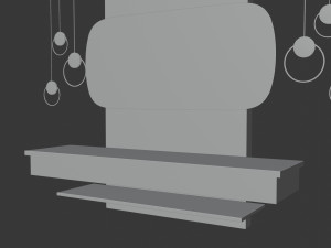 Bathroom interior and wash basin 3D Model