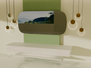 Bathroom interior and wash basin 3D Model